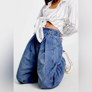Free People Relaxed Denim Boyfriend Jeans